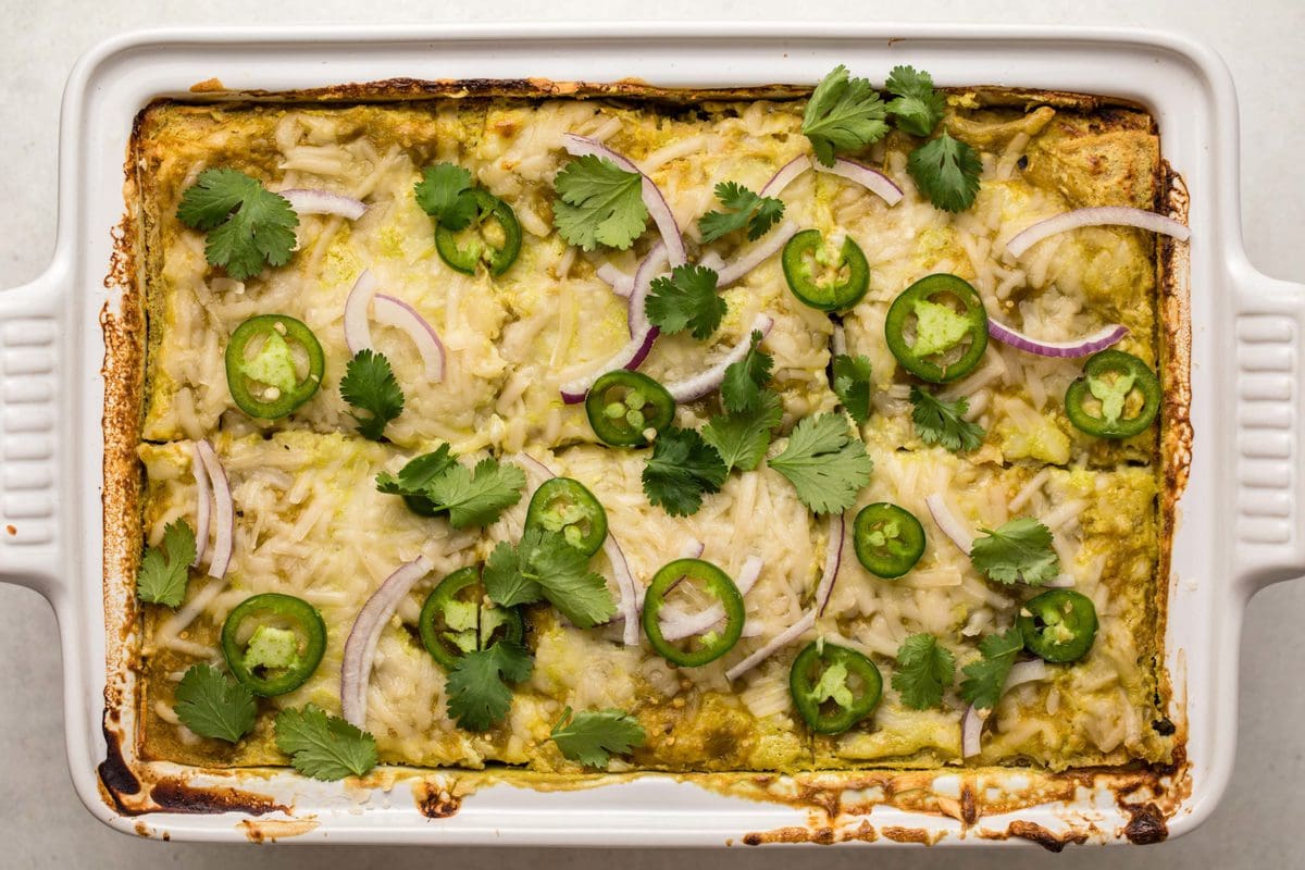 Slow Cooker Sour Cream Enchilada Casserole - 5 Dinners In 1 Hour