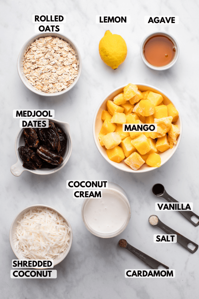 No-Bake Coconut Mango Tart | Vegan & Gluten-Free - From My Bowl