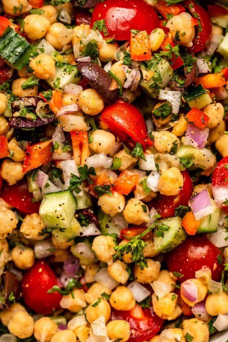 Mediterranean Chickpea Salad 10 Ingredients From My Bowl