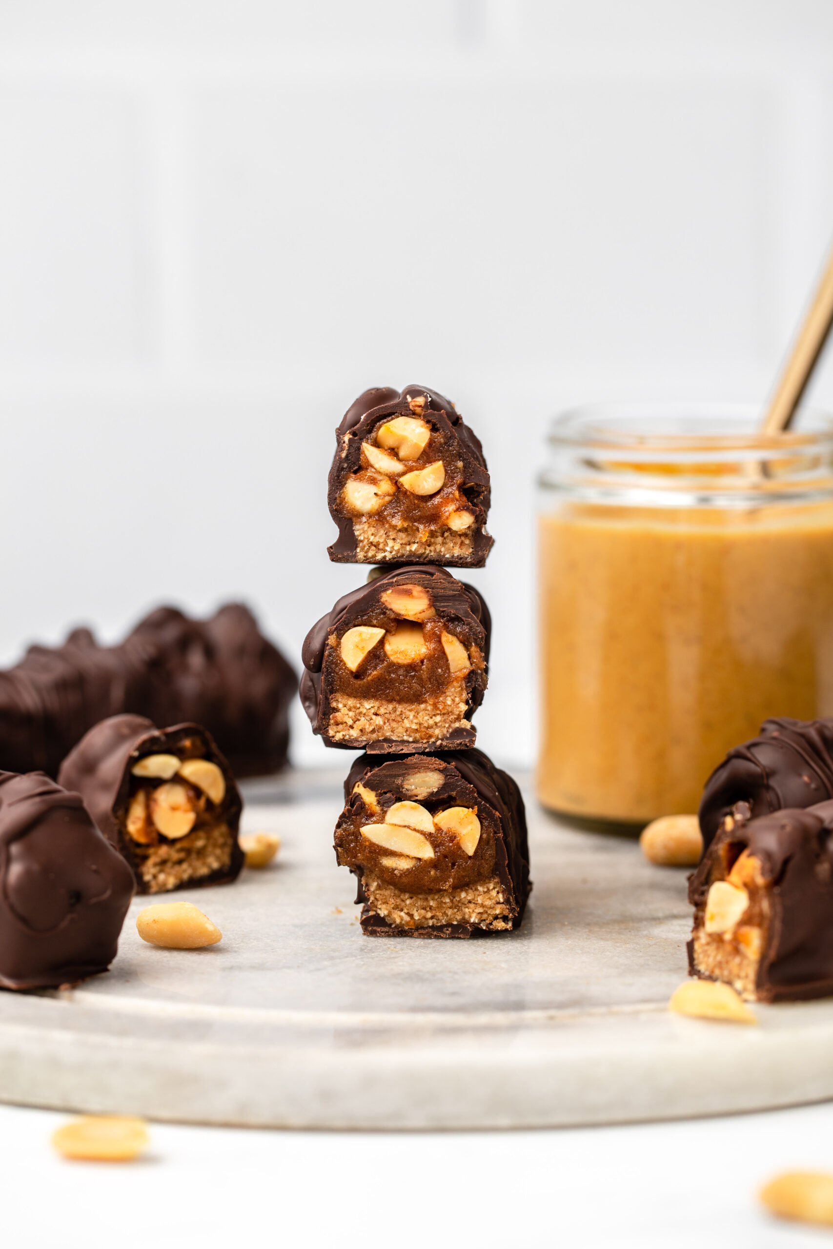 Vegan Snickers Bars (Healthy + 6 Ingredients!) - From My Bowl