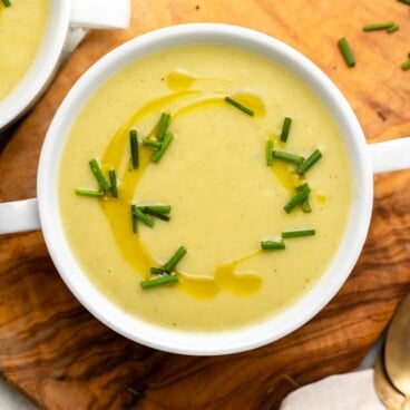 Vegan Potato Leek Soup - From My Bowl