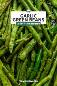 sauteed garlic green beans with garlic and black pepper