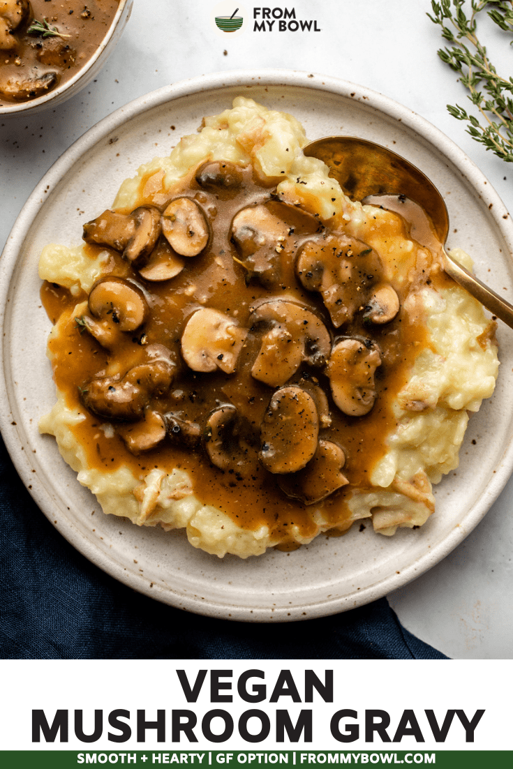 mushroom gravy on mashed potatoes