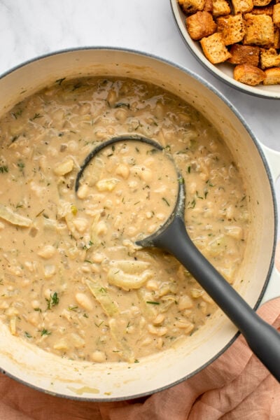 Creamy White Bean Soup with Dill - From My Bowl