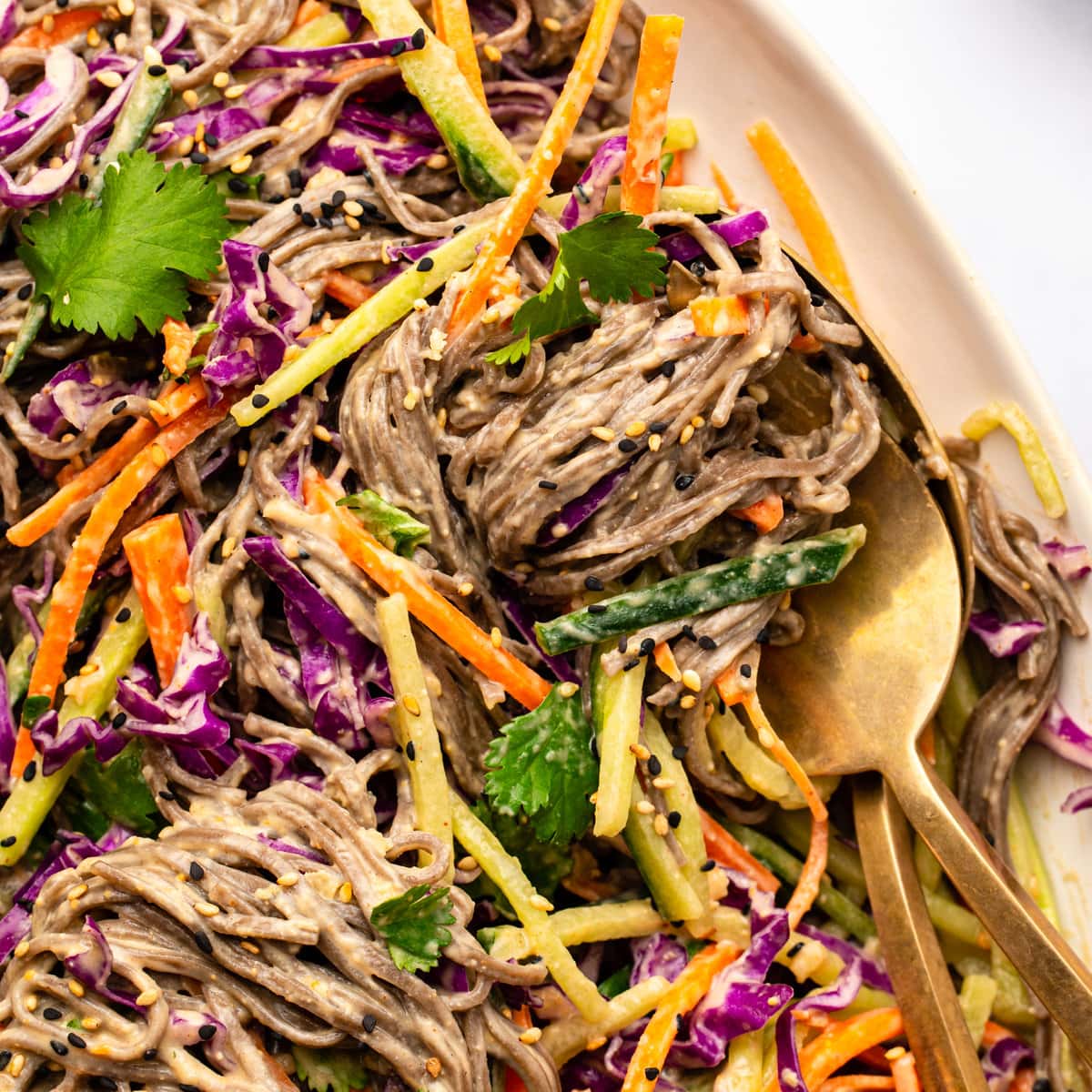 Cold Soba Noodle Salad with Phanut Sauce (Vegan) – Foodife