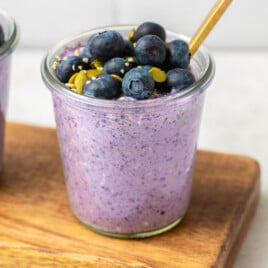 Blueberry Overnight Oatmeal | Vegan + Gluten-Free - From My Bowl