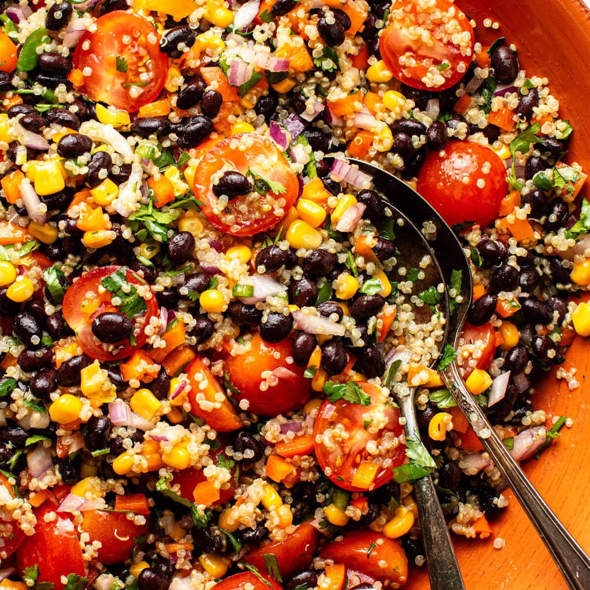 black bean quinoa salad with orange lime dressing Southwest Quinoa Salad