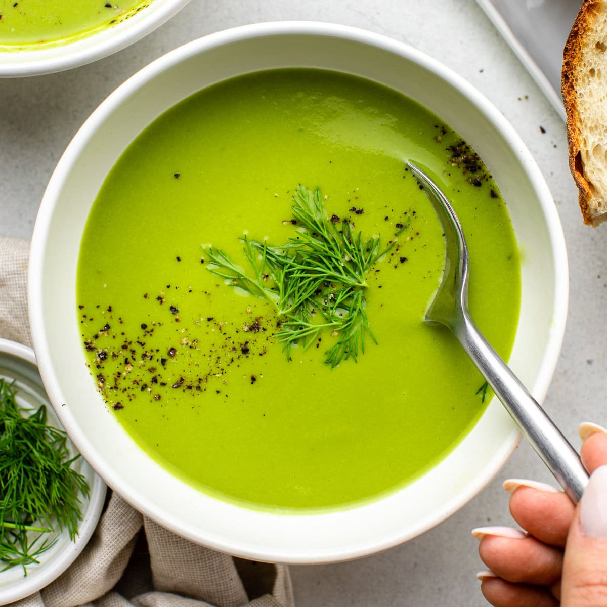 Green soup on sale