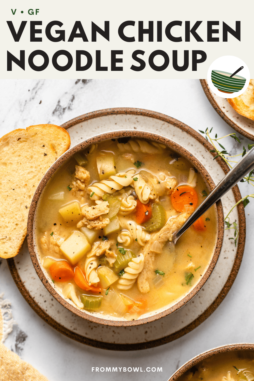 Homemade Vegan Chicken Noodle Soup - Make It Dairy Free