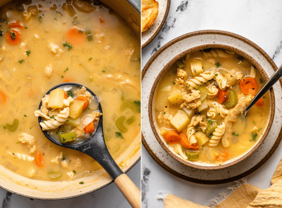 Loaded Vegan Chicken Noodle Soup - From My Bowl