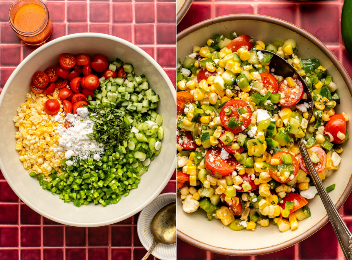 Salade de maïs, concombre et tomate - de mon assiette 3 ?tp image id=27180