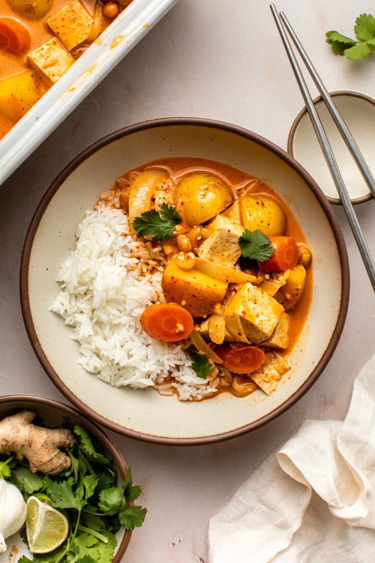 One Pan Vegan Massaman Curry With Potatoes And Tofu From My Bowl One Pan Vegan Massaman Curry With Potatoes And Tofu From My Bowl