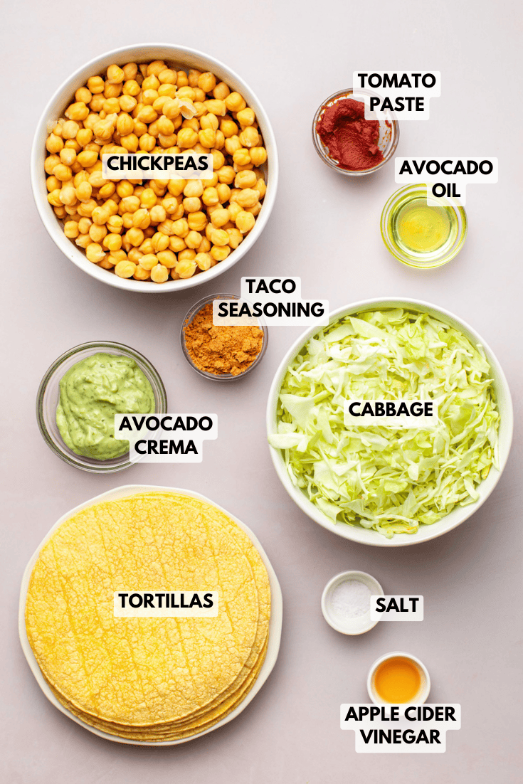 all the ingredients for the dish are arranged in small bowls on the countertop